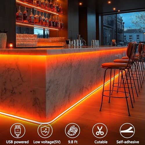 echosari Strip Lights USB 9.8Ft 180 LED Strip Lights Cuttable Each 2835 SMD - Image 5