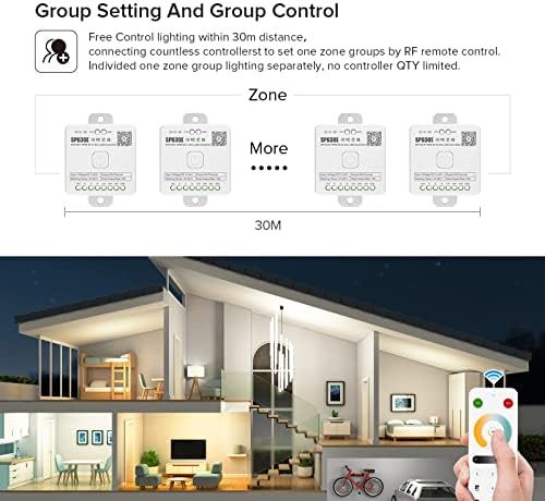 BTF-LIGHTING SP630E Bluetooth Controllers 4 Zones 2.4GHz RF RB2 Remote Kit - Image 6
