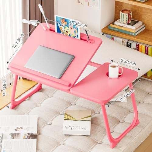 Laptop Desk for Bed, Adjustable Laptop Stand with 5 Different Angles - Image 5
