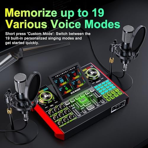 TENLAMP G10 Creator Audio Mixer Bundle with Dual Microphones - Image 3