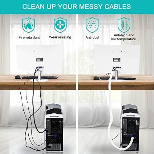 20ft 1/2 inch White Cable Sleeve - Image 4