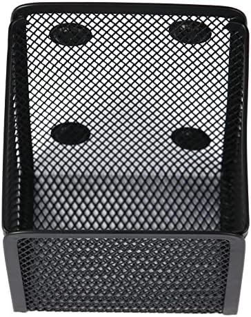 Large Magnetic Pen Holder, Magnetic Basket 4 Strong Magnet Pencil Holders Locker Accessories for Refrigerator Whiteboard Black(3.7x2.7x5 In) - Image 3