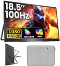 Upperizon Portable Monitor 18.5 inch FHD 125% sRGB 100Hz IPS HDR HDMI USB-C Travel Monitor for Laptop MacBook PC Surface PS5 Xbox, Large External Display with Kickstand & Speakers, VESA Compatible by Upperizon