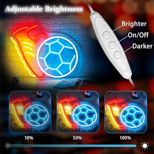 Neon Sign, Soccer Neon Signs for Wall Decor LED Signs Neon Light - Image 5