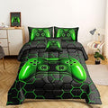 ROWADALO 5 Pieces Bed in A Bag Gamer Bedding Set for Boys Kids Adult Gaming Comforters Set,Boys Bed in A Bag Set Twin Size Comforter with Fitted Sheet Flat Sheet Pillowcase pillowsham,DJTH5026Twin by ROWADALO