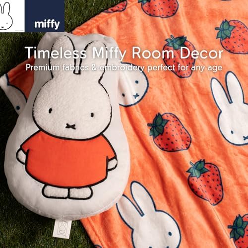 Miffy Bedding Plush Pillow – Soft Plush Throw Pillow for Bedroom Office Decor & Gifts, 14 inch Tall, (100% Officially Licensed Product) by Franco Collectibles - Image 3