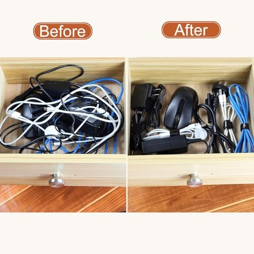 MVYC 150PCS 8 Inch Reusable Cable Ties Wire Ties Cord Organizer Cable Organizer Adjustable Cable Management Black - Image 4