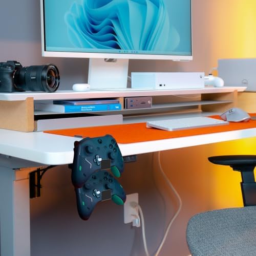 G+ Life Under Desk Metal Game Controller Headphone Hanger Holder Mount - Adjustable Gamepad Hook Stand for Xbox, PlayStation PS4, Nintendo Switch, PC Videogame, Steam, DualShock, SteelSeries (Black) - Image 5