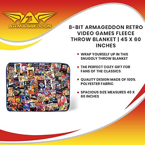 8-Bit Armageddon Retro Video Games Fleece Throw Blanket | Plush Soft Polyester Cover for Sofa and Bed, Cozy Home Decor, Luxury Room Essentials | Novelty Gifts for Adults and Kids | 45 x 60 Inches - Image 7