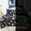 Boys Queen Size Bedding Set - 7 Pieces Space Kids Queen Comforter Set by KaleidoSpaceHomeCollection