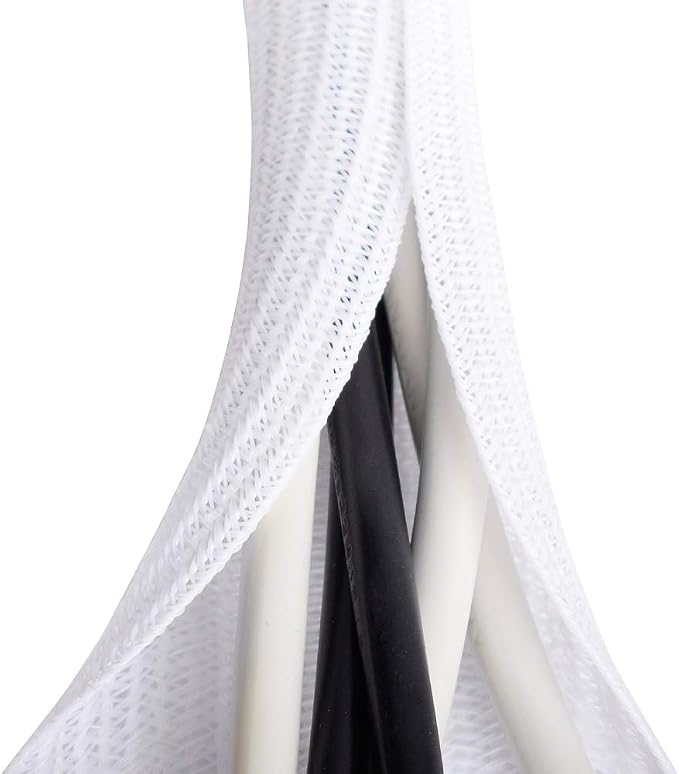 6.6ft, 1.2 inch White Cable Sleeve by ZhiYo