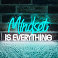 Mutank Mindset Is Everything Neon Sign Wall Decor, Motivational Neon Light USB Powered LED Dimmable, for Classroom Decor Office Gym Library Bedroom Bar Sign(14.1 * 7.8 In) by Unknown