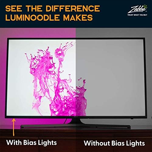Power Practical LED Strip Lights Backlight, USB Light Strips w/Remote for 15 Ambient Color Bias Lighting Options & 10 Brightness Modes, for TV/Computer Decor/Indoor Use, Size (30"-40" TV) - Image 6