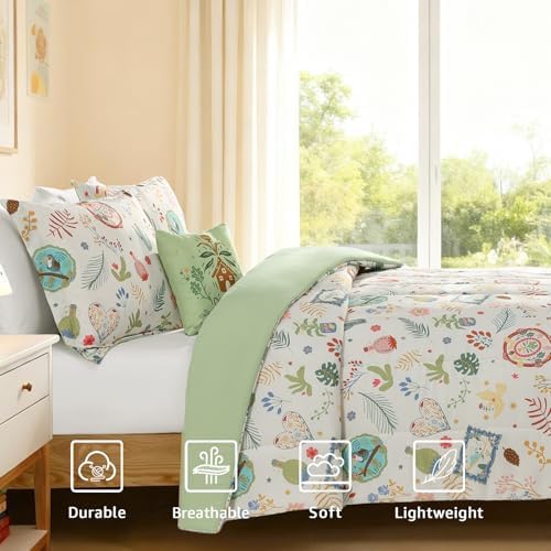 Wink Deer Twin Comforter Set for Girls-3 Pieces Printed Twin Bedding Sets - Image 3