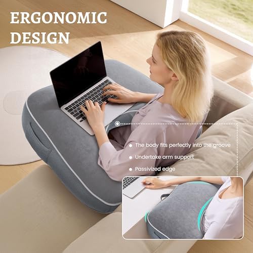 Johnear Reading Pillows for Gaming, Arm Rest Lap Desk Pillow for Gaming, U-Shaped Side Sleeper Body Pillow Orthopedic Contour Support Pillows for Neck,Back,Shoulder Pain Relief - Image 4