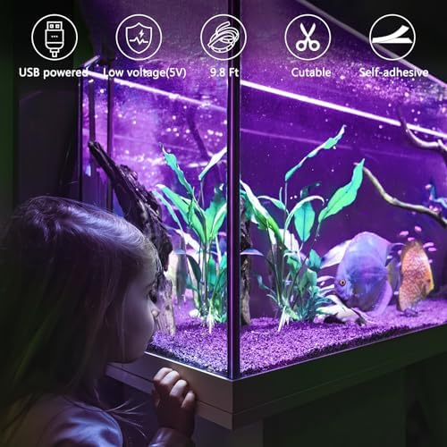 echosari Strip Lights USB 9.8Ft 180 LED Strip Lights Cuttable Each 2835 SMD - Image 6