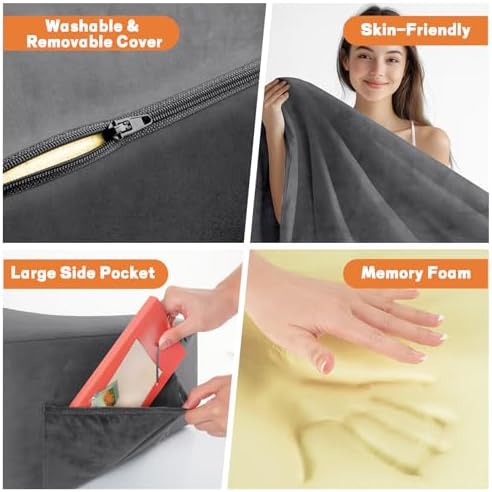 TranquilRelax Reading Pillow for Sitting in Bed, Pillow for Bed Sitting - Image 5