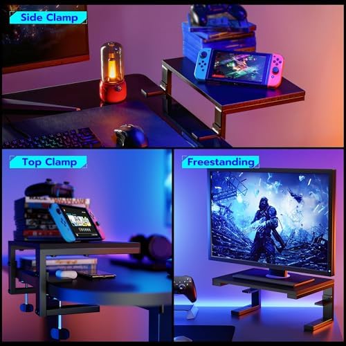 ARES WING Clamp-On Desk Extender Monitor Shelf, 15x9.8 up to 44lbs - Image 5