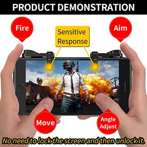 【1 Pair】 Z108 Mobile Gaming Controller Compatible with PUBG Mobile/Fortnitee Mobile/Call of Duty Mobile, Sensitive Shoot and Aim Trigger L1R1 Compatible with Android & iPhone - Image 4