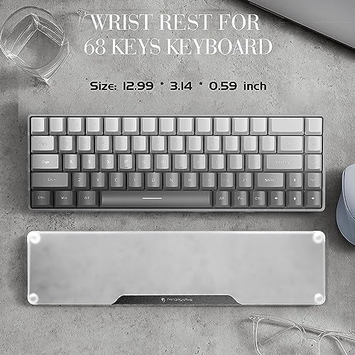 Acrylic Keyboard Wrist Rest-Black 68Key Ergonomic Palm Rest for Computer Keyboard - Image 4