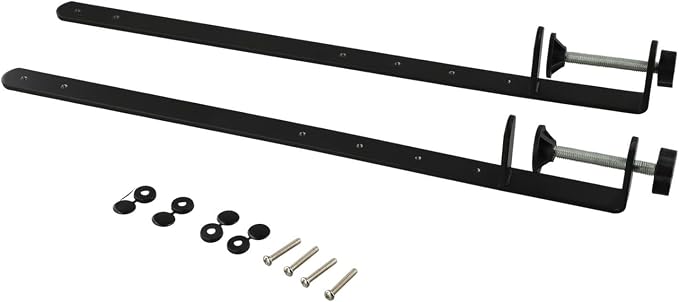 Desk Clamp Nailless Design For Pegboard And Desktop | Nailless Installation, Metal Construction, Office Gaming Kitchen Use, Fits 1-5.5cm Thickness, 2-pack Black Brackets - Image 3
