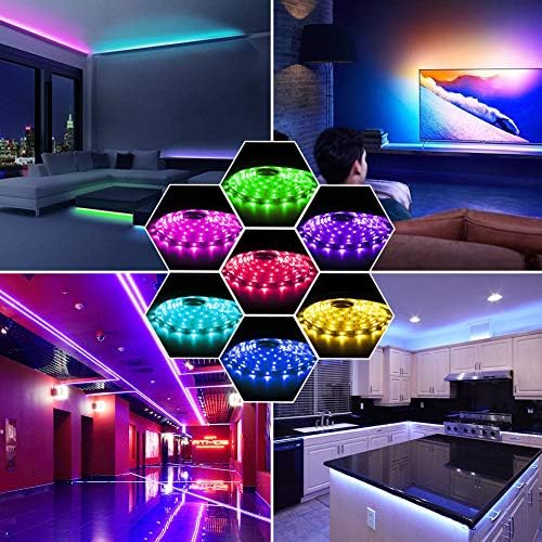 Rainbow Chasing USB LED Lights Strip 16.4ft, RGB LED Flexible Lights - Image 5