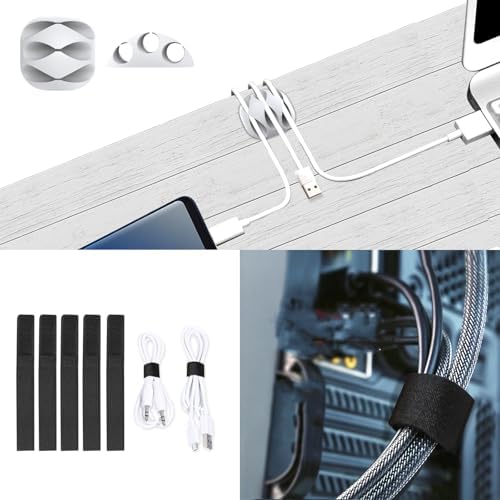 ENONCI Cable Raceway Kit 77in Under Desk Wire Cover Organizer 5-Pack - Image 5