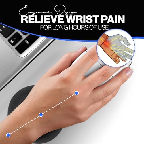 Comfy Glide Palm/Wrist Rest - Smooth Gliding Left and Right-Hand Ergonomic Memory Foam Wrist Support for Mouse or Keyboard - Anti-Fatigue - Stress and Pain Relief for Carpal Tunnel - Jet Black - Image 7