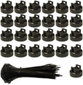 Magnetic Cable Zip Tie Mounts, 25 Pcs Magnets with 100 Pcs Cable Zip Ties, Multipurpose Cable Holder Magnets Magnetic Wire Management Bases with Heavy Duty Zip by Unknown