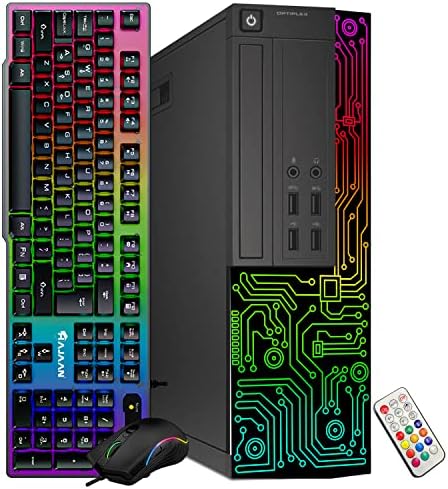 Dell OptiPlex Desktop RGB Computer PC, Intel Core i7 Processor, 16GB RAM, 512GB SSD, 24 Inch HDMI Monitor, RGB Keyboard Mouse and Headset, WiFi, Windows 11 Pro (Renewed) - Image 2