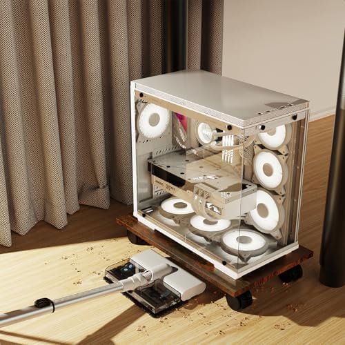 CPU Stand、Computer Tower Stand、Mobile CPU Holder with 4 Caster Wheels Fits for PC、Printer、Most Computer Tower、Office、Home、Planter Caddies、Dog Bowl Stand (Vintage) - Image 3