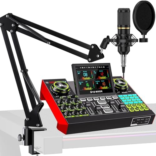 tenlamp G10 Creator Audio Mixer Bundle with Microphone for Streaming by tenlamp