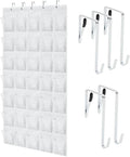 GORILLA GRIP Over the Door Shoe Organizer, 35 Large Pockets, White by Unknown