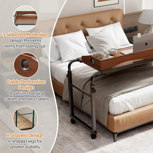 BYMECOST Laptop Desk for Bed, Adjustable Height & Length Laptop Bed Table - Image 4