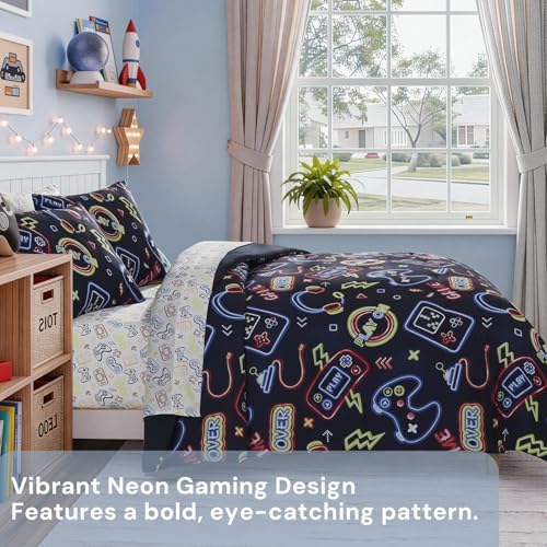 Full Comforter Set for Boys -7 Pieces Gamer Full Size Bedding Sets for Kids - Image 3