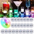 Bar Decor Lights, 24 Pack RGB LED Coaster, 7-Color Coaster Lights by LOGUIDE