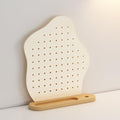 Desk Pegboard Gaming Desk Organizer Desk Back Panel, Solid Wood Base Pegboard, Storage Rack with Pegboard Hook, for Office Dormitory Home Desk(33.2 * 39.4cm) by Unknown
