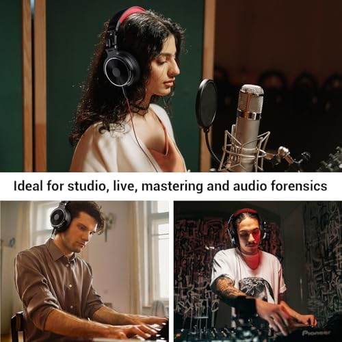 OneOdio Wired DJ Hi-Res Over-Ear Headphones for PC, Keyboard Guitar - Red - Image 6