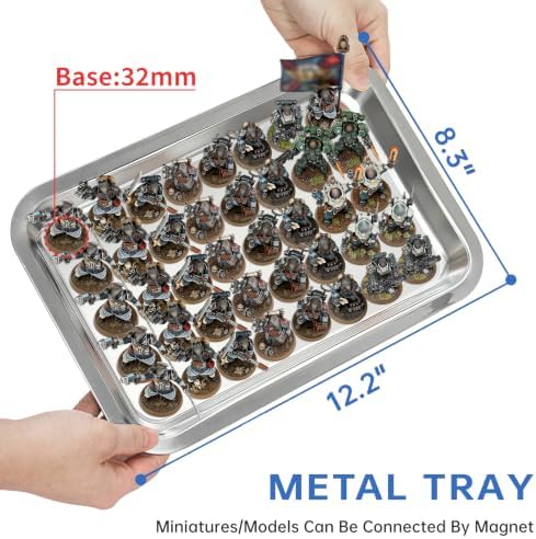 WELIDAY Miniatures Storage Case Miniatures Transport Case Aluminum Alloy Frame with Lock (Large Size) - Image 3