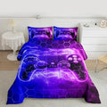 Feelyou Gamer Comforter Set Toddler Size, Gaming Comforter for Kids Purple Gamer Bedding Set Game Room Decor Duvet Set Durable Bed Set 2Pcs by Feelyou