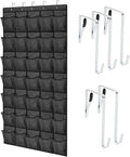 GORILLA GRIP Over the Door Shoe Organizer, 35 Large Pockets, Black by Unknown