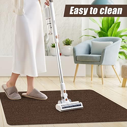 Sycoodeal Office Chair Mat for Hardwood Floor,Office Computer Gaming Chair Mat for Tile Floor,Large Floor Protector Rug,Anti-Slip,Easy to Clean,Coffee(48"x55") - Image 6