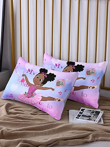 HOSIMA African American Black Girl Twin Fitted Sheet with 2 Pillowcases. - Image 7