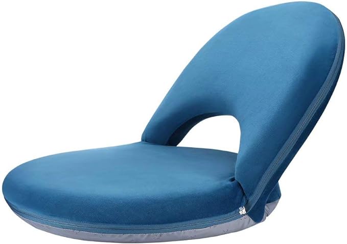 Nnewvante Floor Chair,42 Position Adjustable Back Support,Blue | Soft Crystal Velvet Cushion Floor Seat with Washable Cover for Meditation, Gaming, Reading, Classroom, Relaxing by Nnewvante