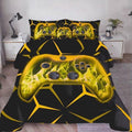 ZRNBAST Boys Gamer Comforter Set, Queen Bed in a Bag Gold Gaming Bedding by ZRNBAST