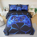 Full Kids Gaming Comforter Set Blue Games Bed in A Bag by ZSYAYAHA