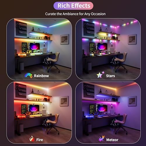 PAUTIX IP65 Waterproof RGB Smart IC COB LED Strip Light Addressable 32.8ft/10m,24V Color Flowing Strip Light Multicolor Flexible Tape Light for TV,Room,Party DIY Decoration(Without Controller&Adapter) - Image 7