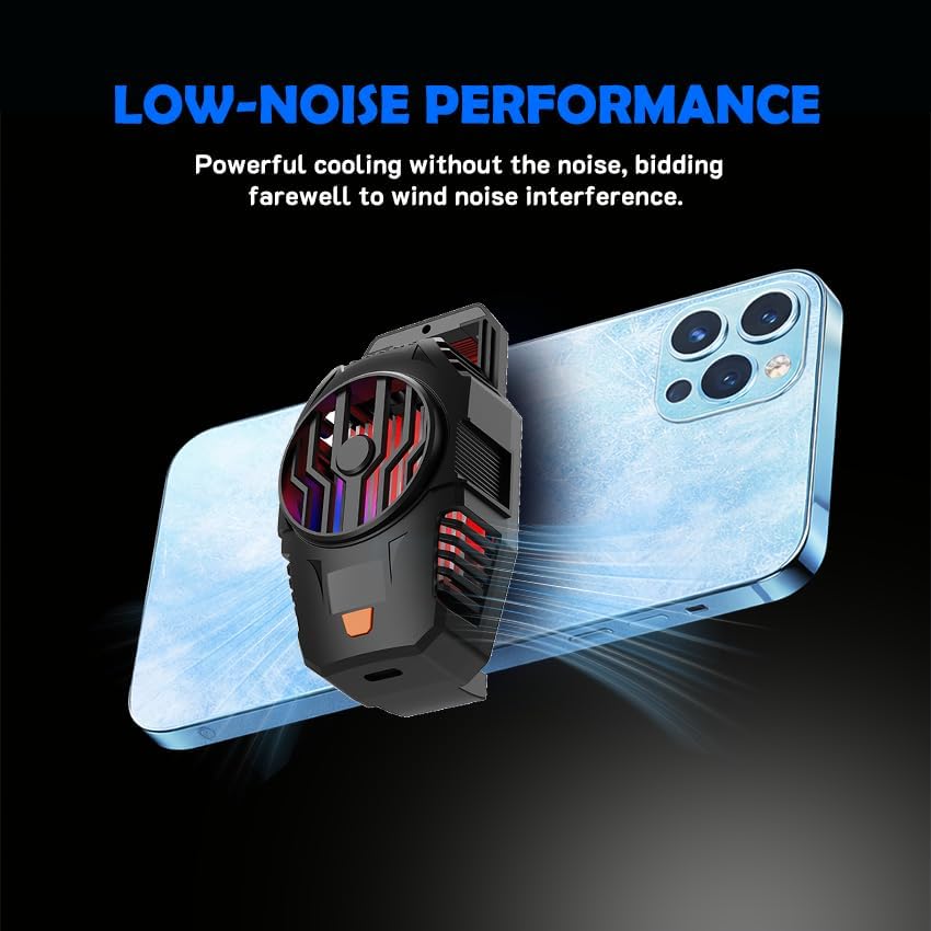 Portable Slim Phone Cooling Pad, USB Low Noise Phone Cooler Mat for iPhone Android Samsung, Non-Slip Heat Dissipation Pad for Gaming Travel Car Desk Video Calls - Image 3