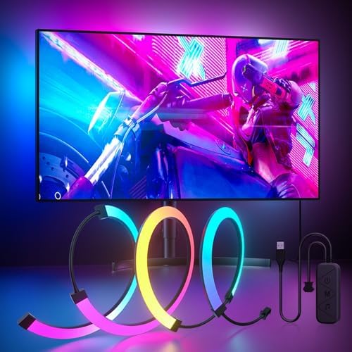 RGB Phantom Ambiance Display LED Light Bar, Dynamic Color Modes, Music Sync, for Gaming Setup, Home Theater, Party with Controllable Software (24inch) - Image 7