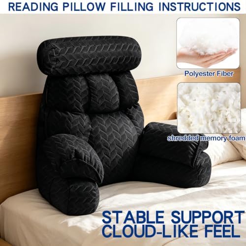 FXXUDVNIIN Back Pillow for Bed Sitting up – with 9.4" Armrest - Image 3